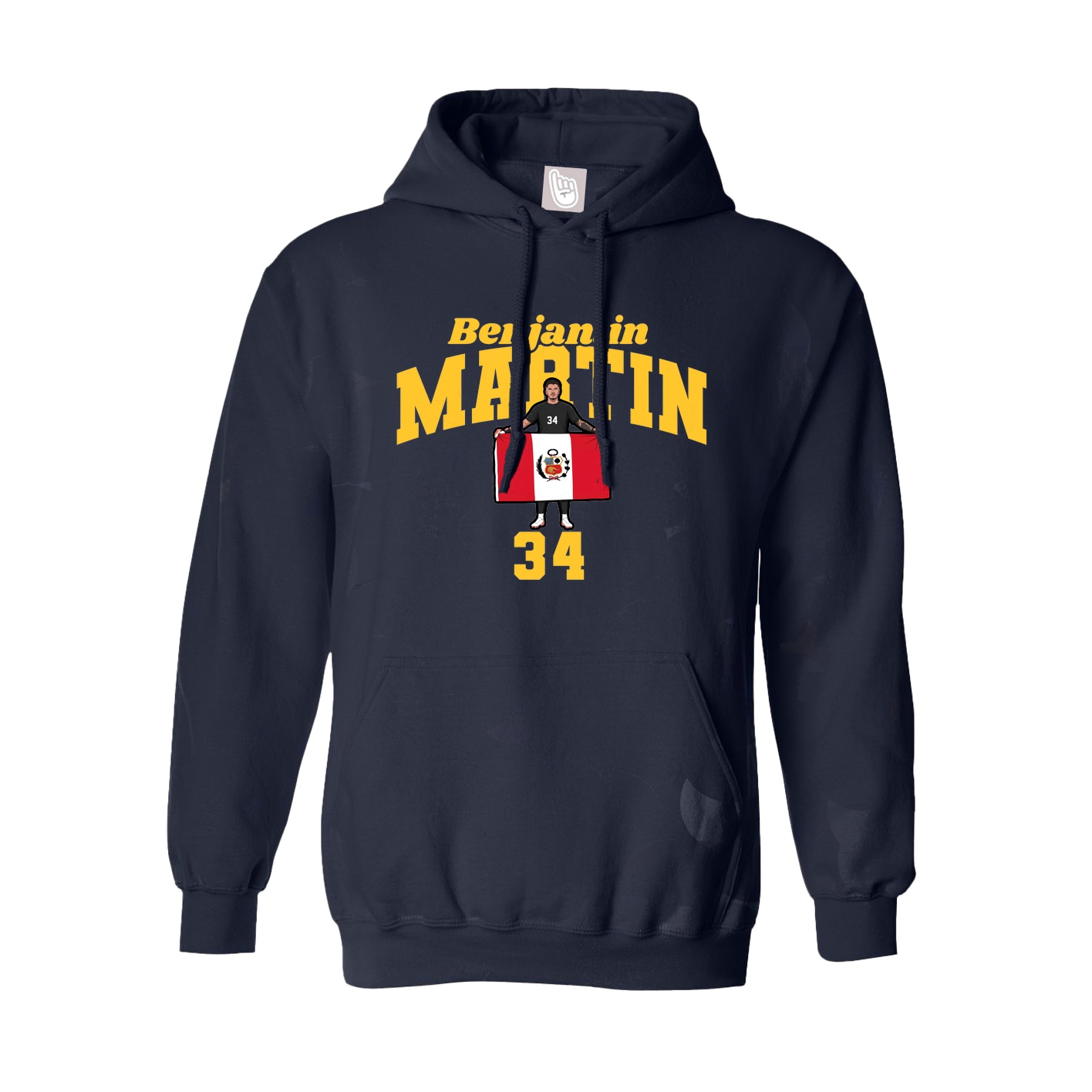 Hoodie — Signature Arch in Navy