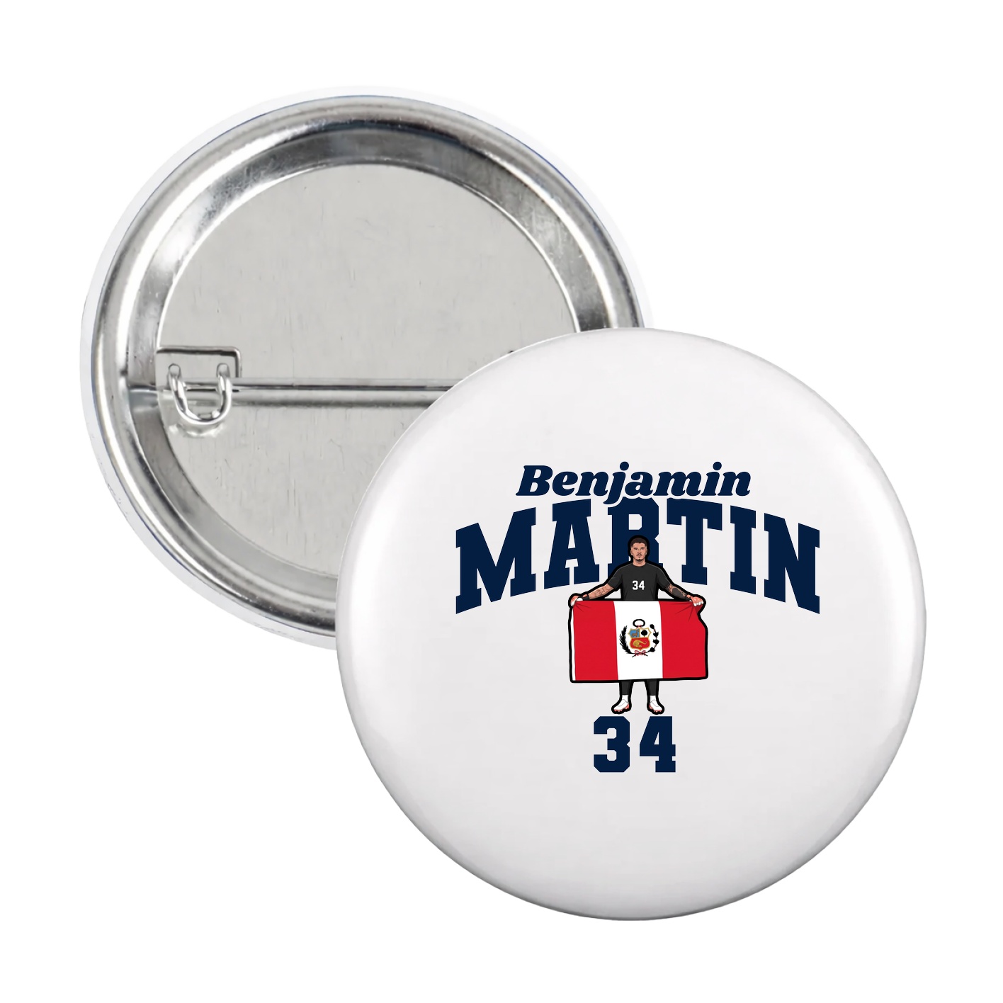 Game Day Button — Signature Arch in White