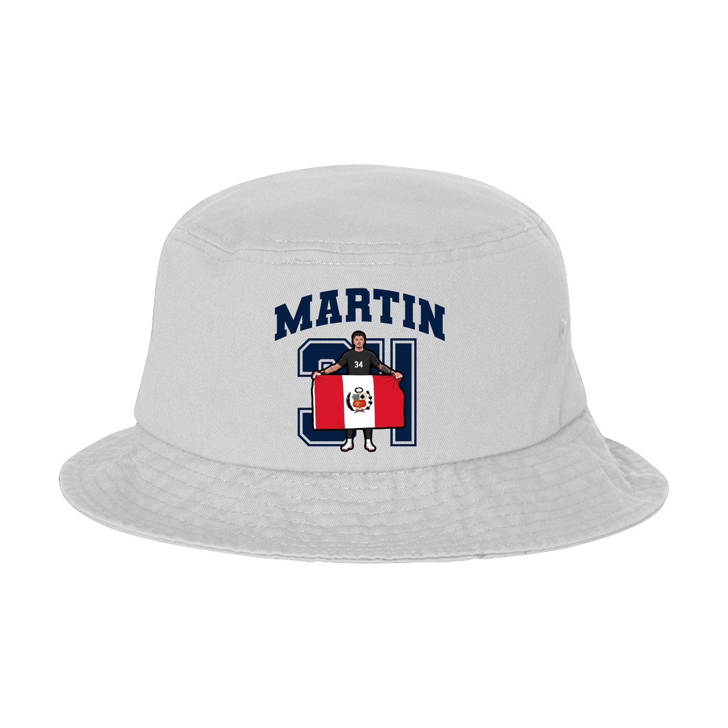 Bucket Cap — Number in White