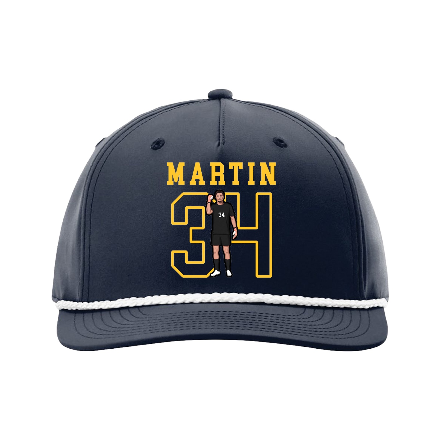Five-Panel Classic Rope Cap — Shirsey in Navy