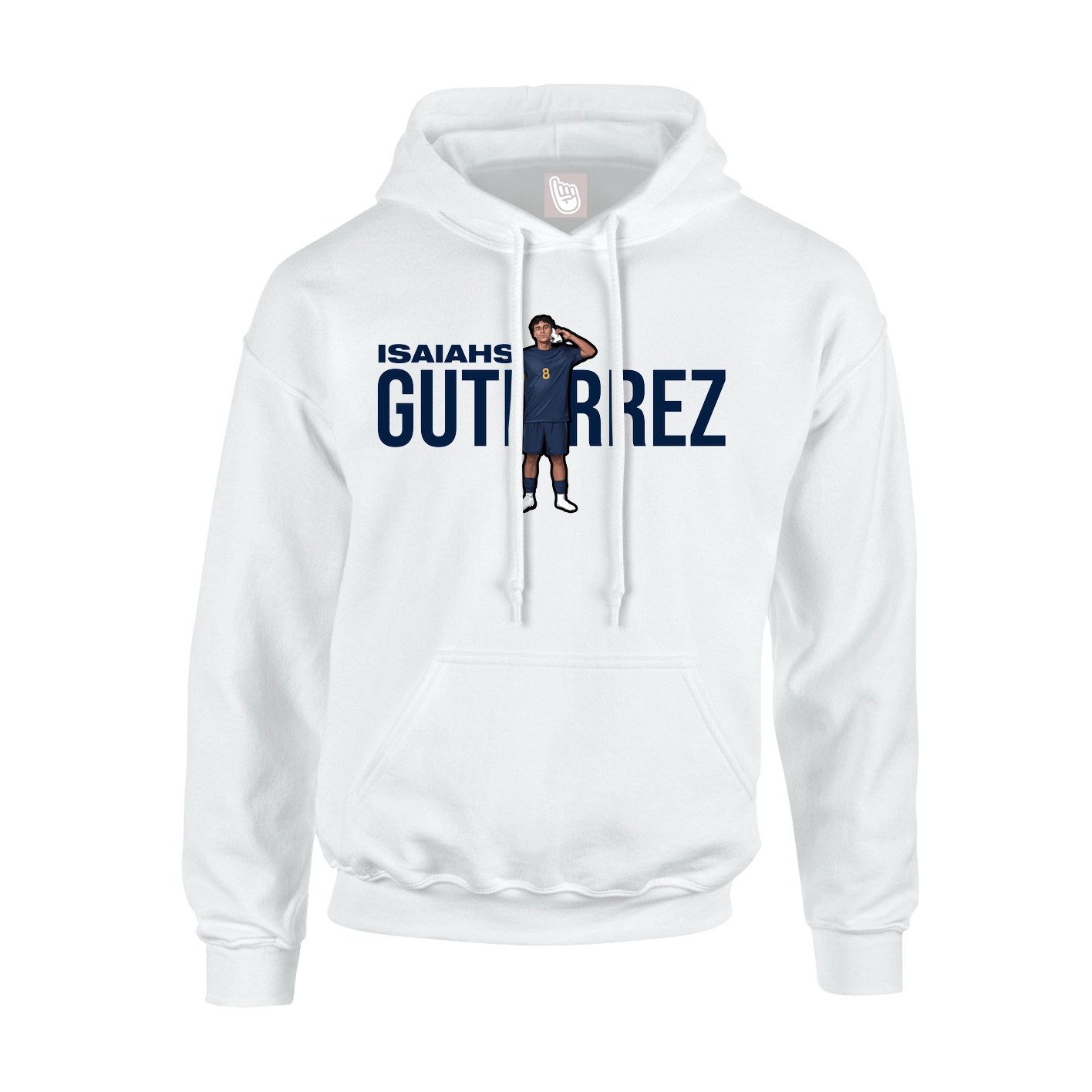 Youth Hoodie — Player Name in White