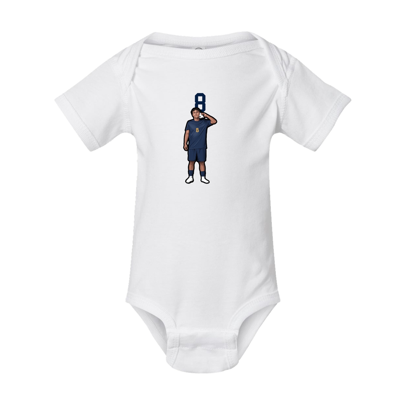 Baby Onesie — Number Top in White