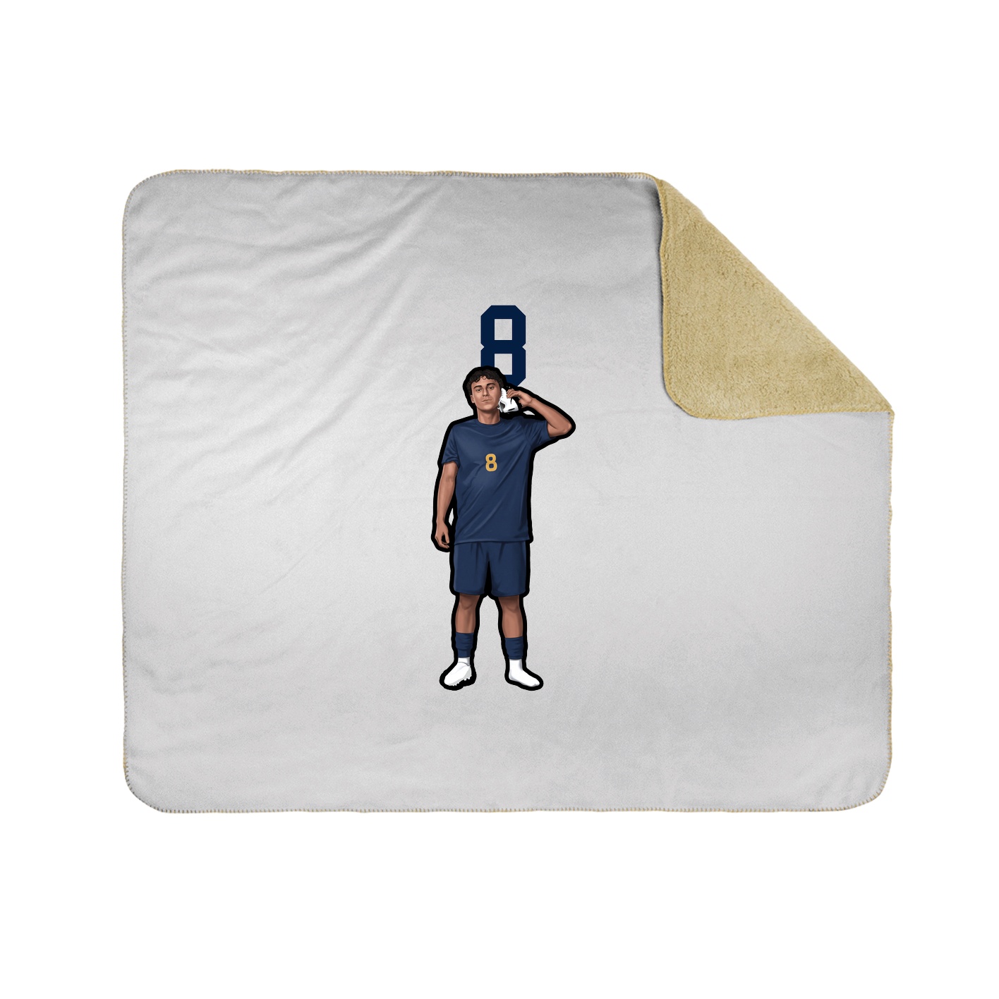 Throw Blanket — Number Top in White