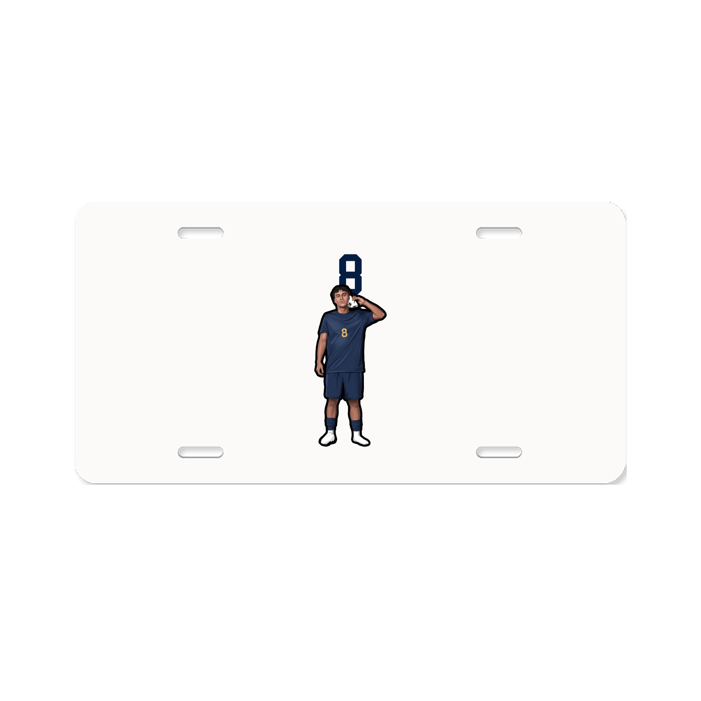 License Plate — Number Top in Classic