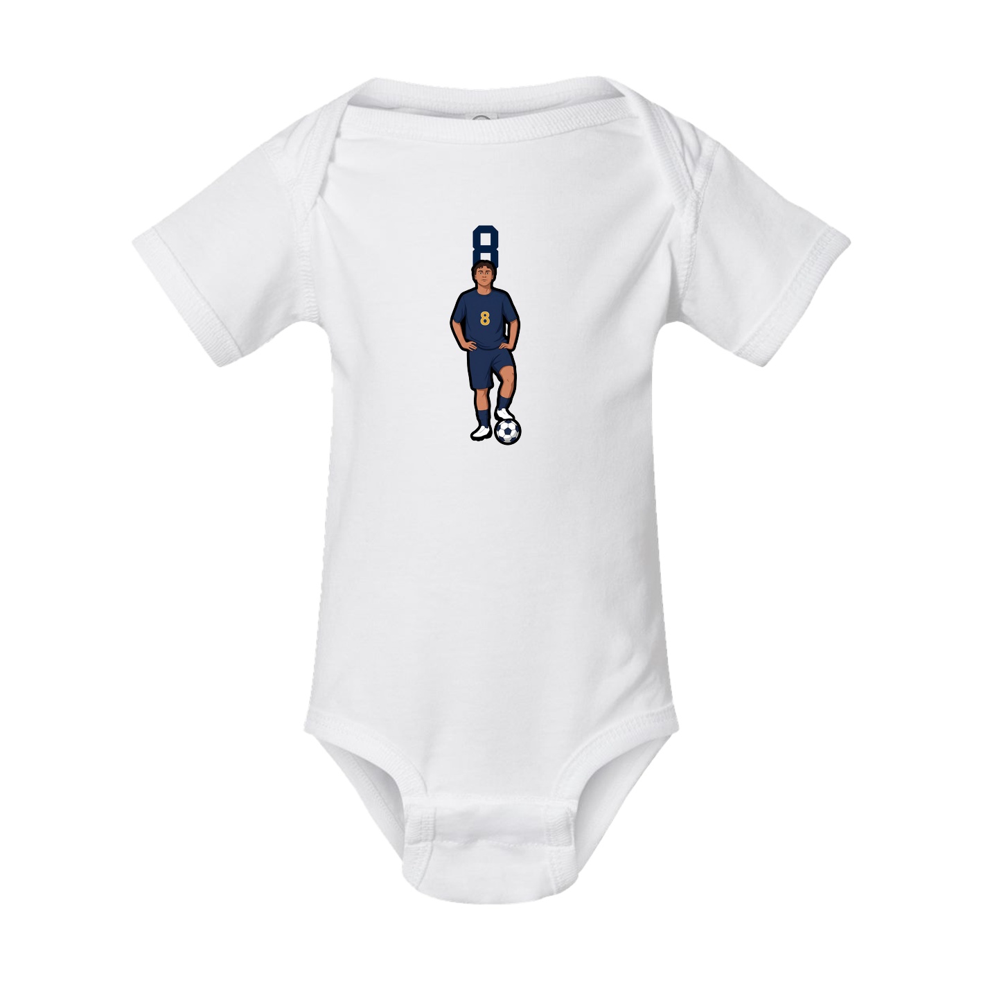 Baby Onesie — Number Top in White