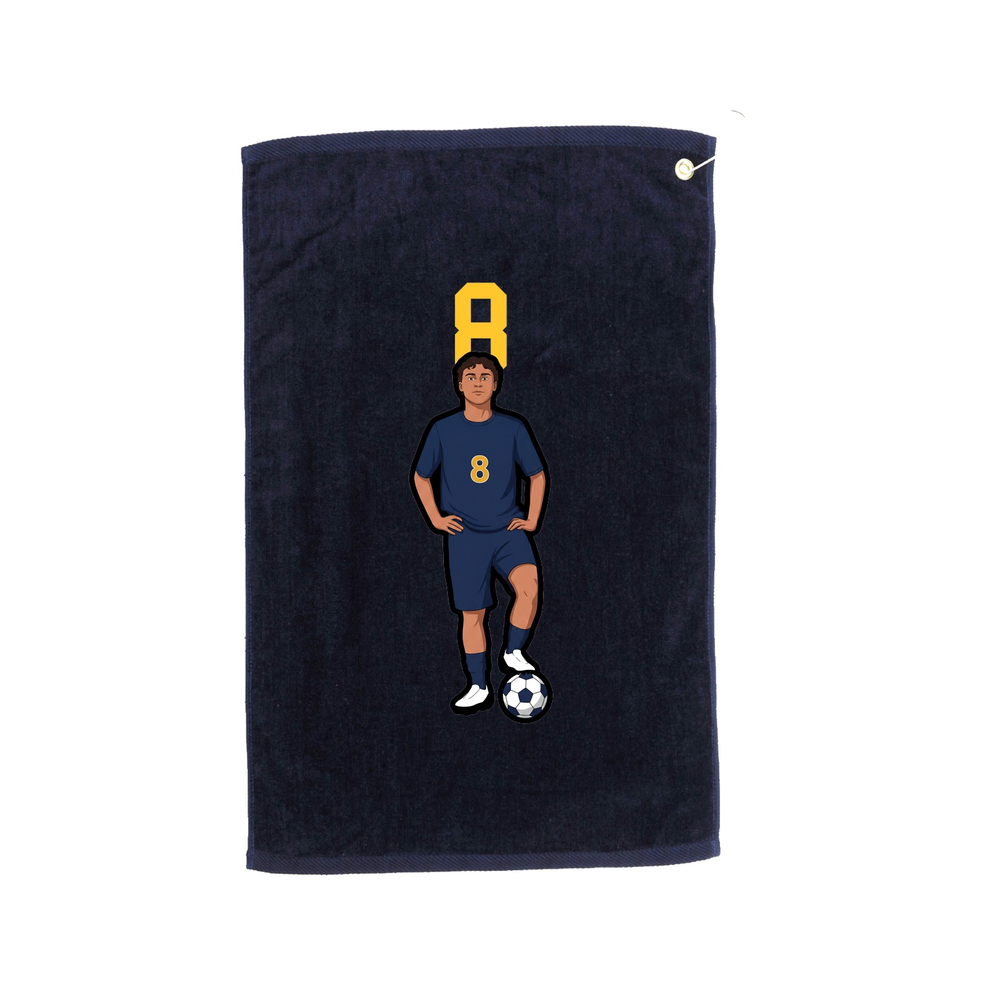 Golf Towel — Number Top in Navy