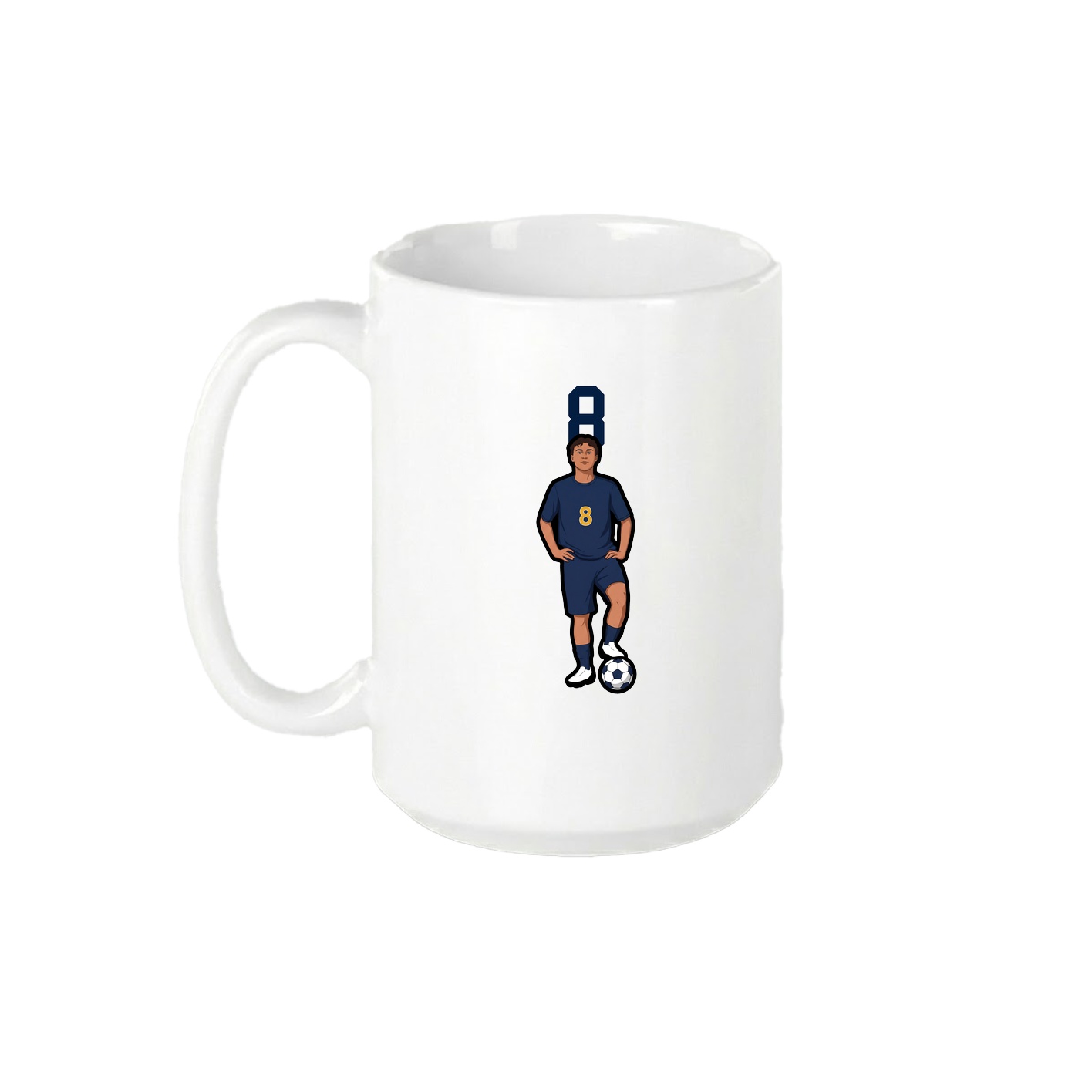 15oz Coffee Mug — Number Top in White