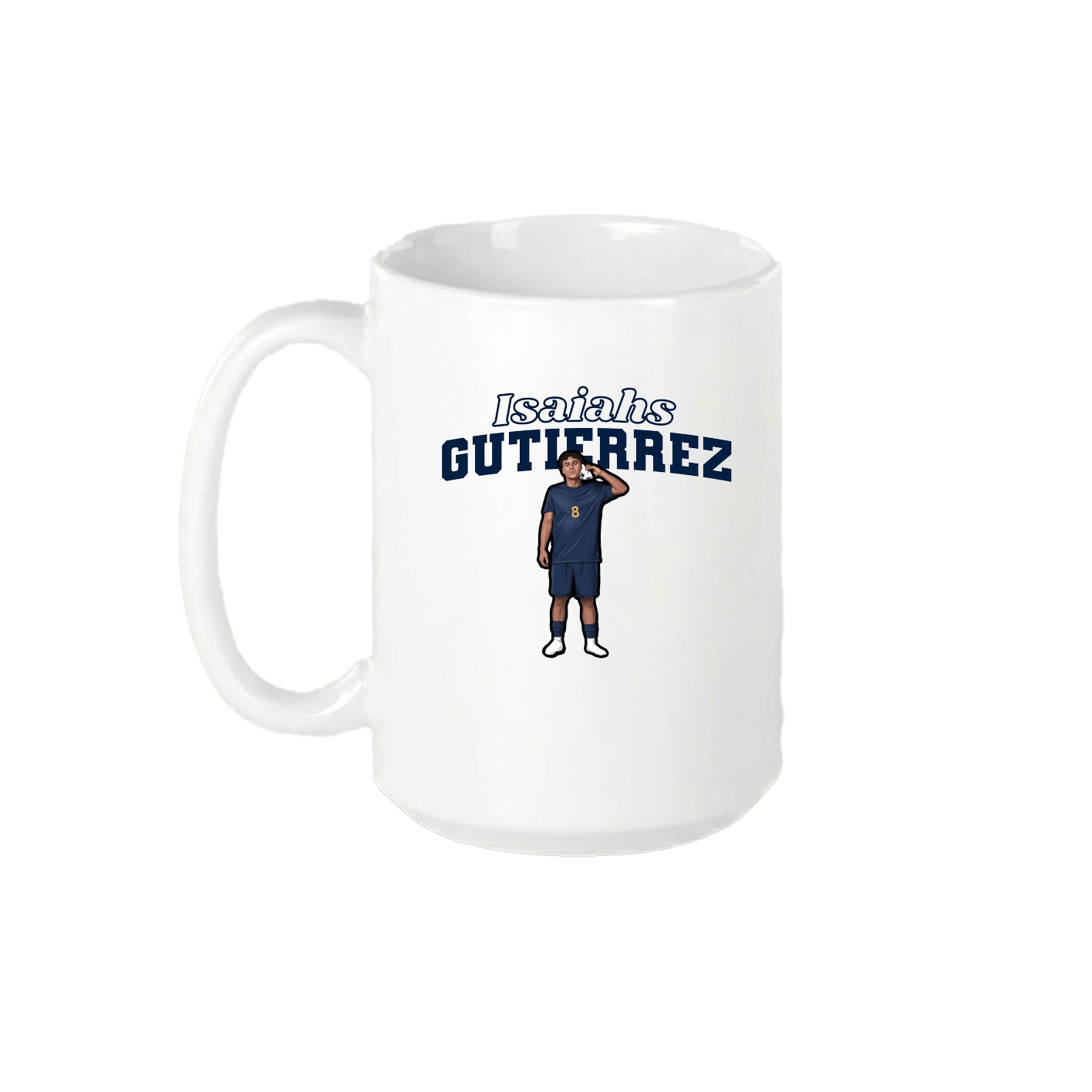 15oz Coffee Mug — Name Arch in White