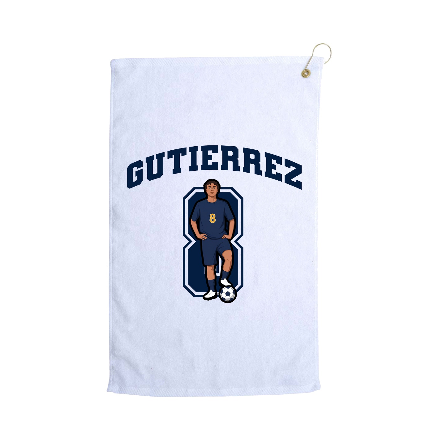 Golf Towel — Number in White