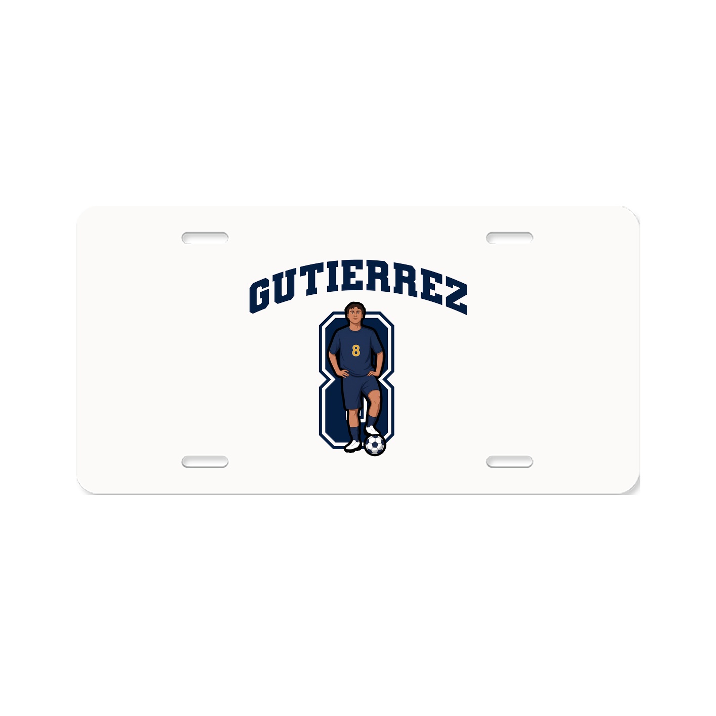 License Plate — Number in Classic
