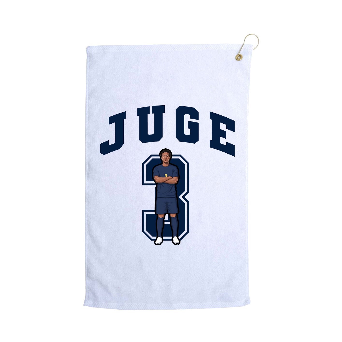 Golf Towel — Number in White