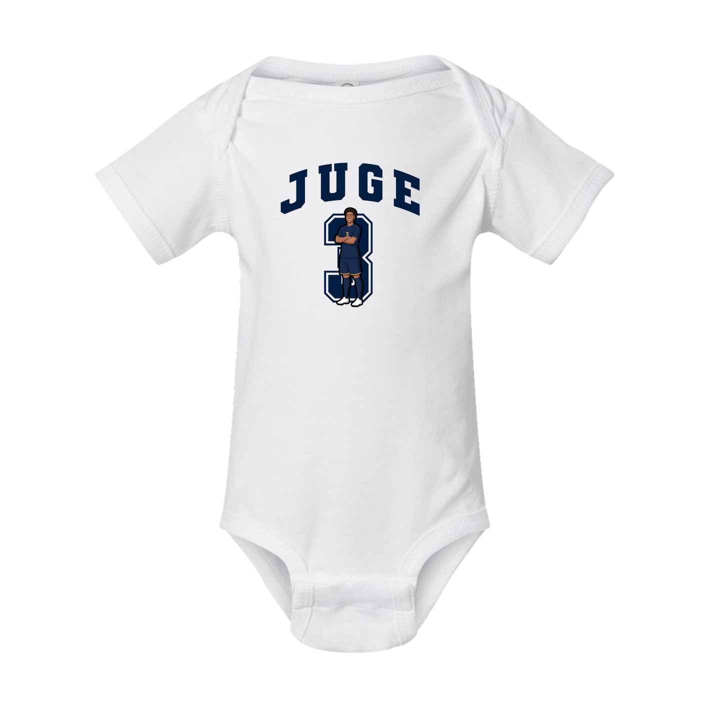 Baby Onesie — Number in White