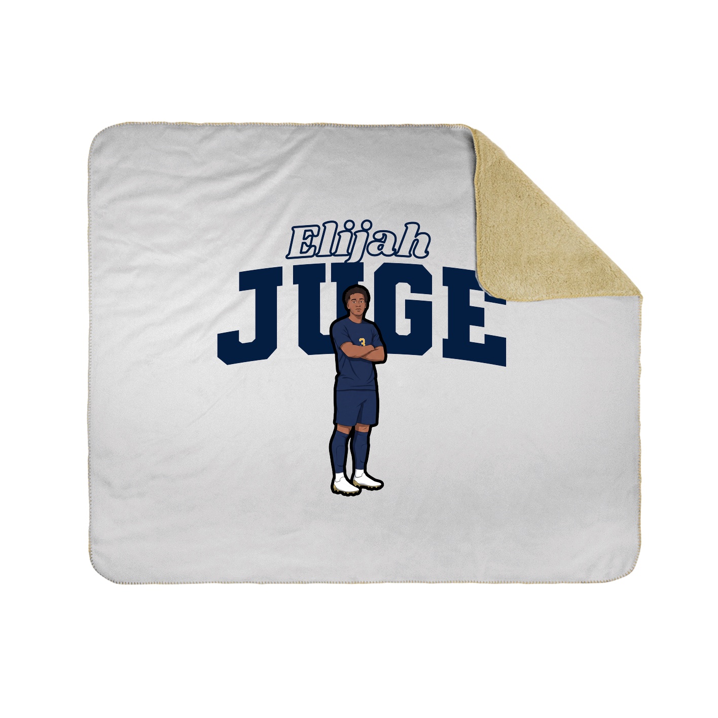 Throw Blanket — Name Arch in White