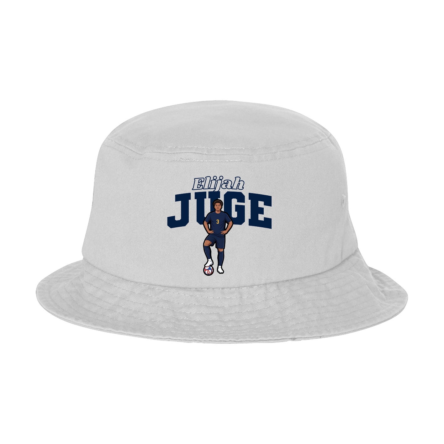 Bucket Cap — Name Arch in White