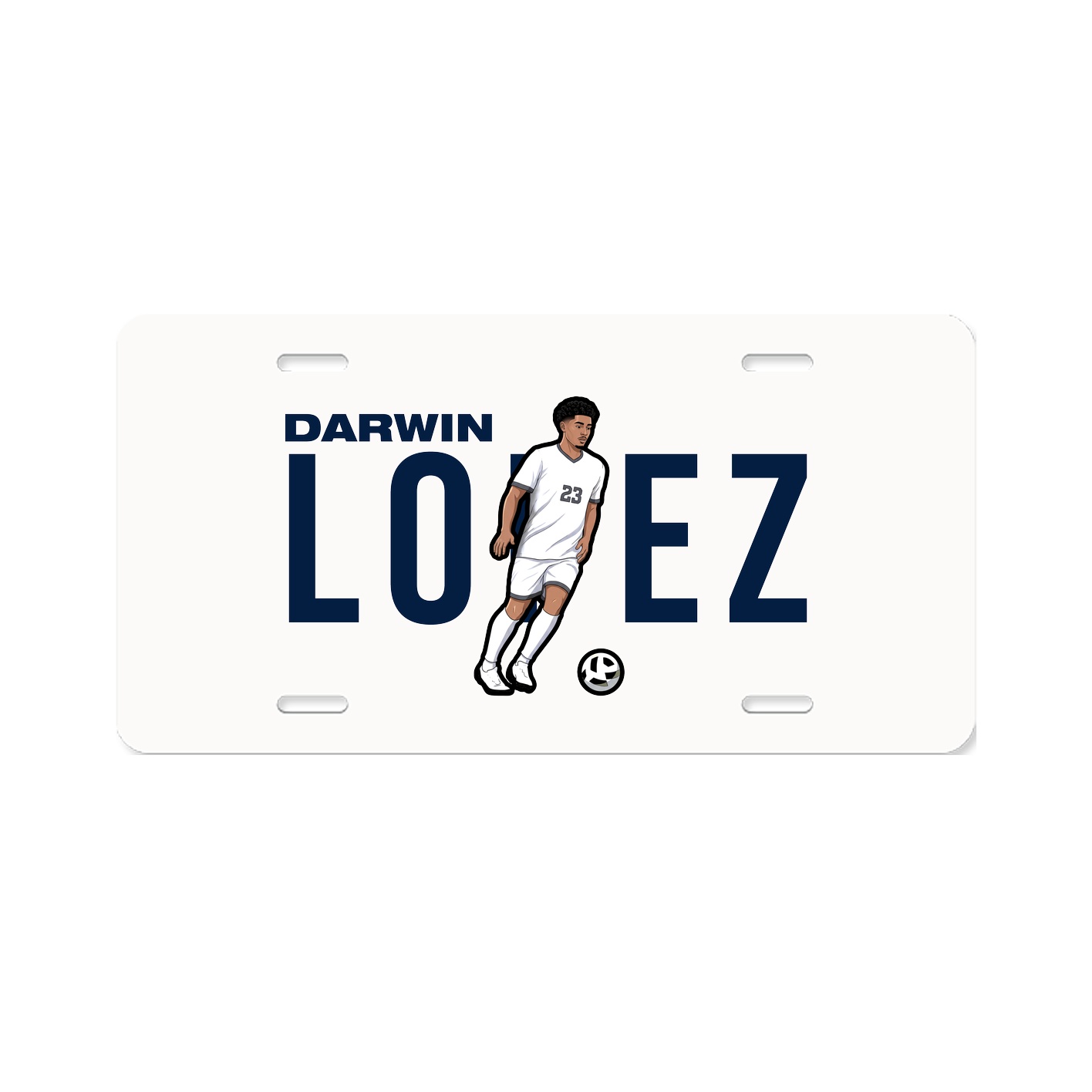 License Plate — Player Name in Classic