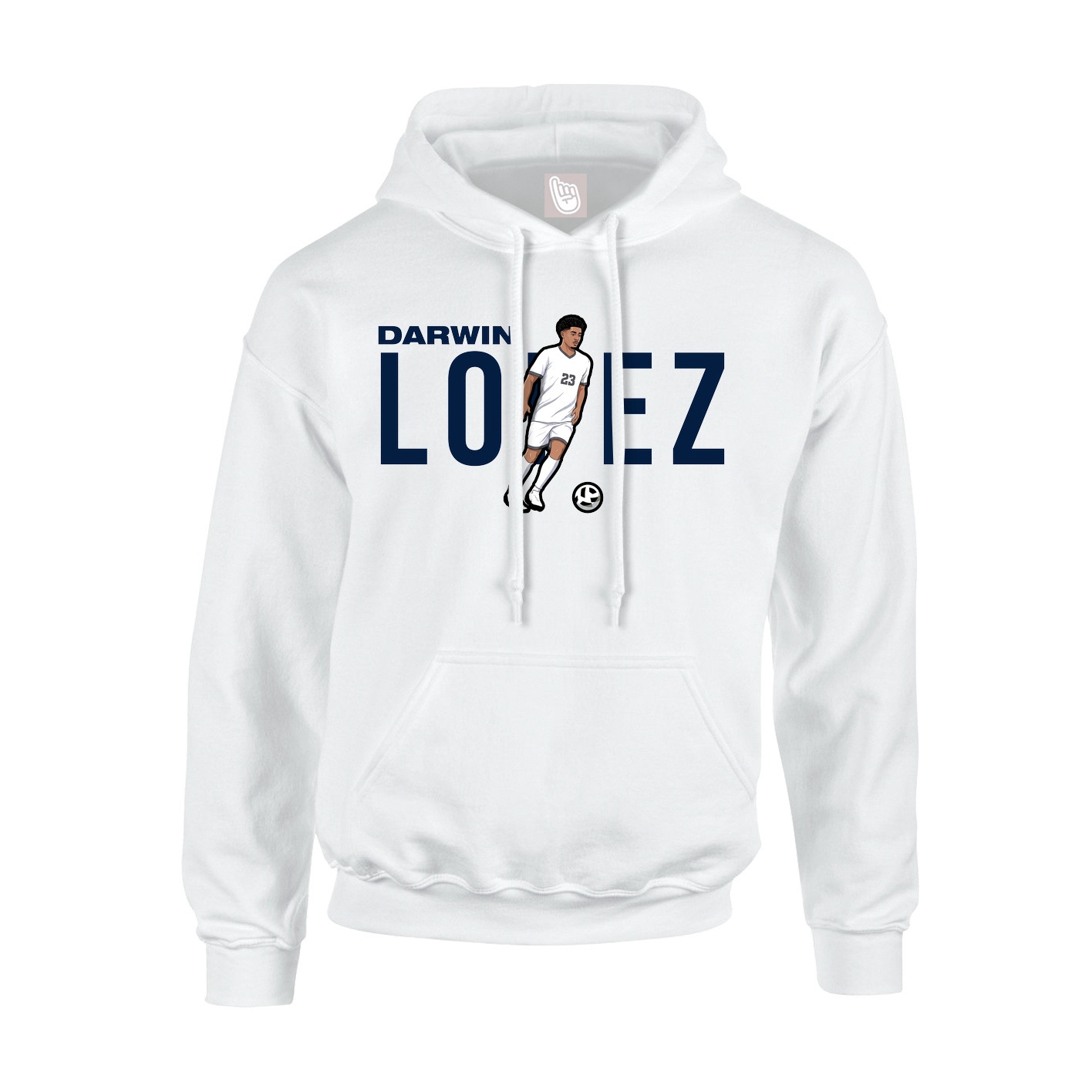 Youth Hoodie — Player Name in White