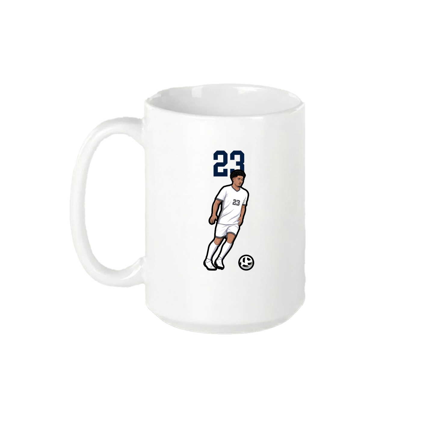 15oz Coffee Mug — Number Top in White