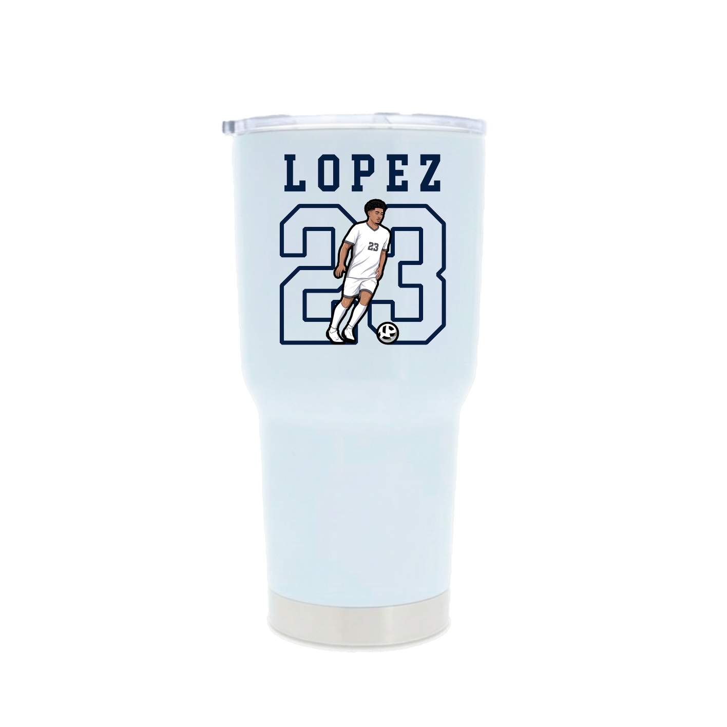 30oz Stainless Steel Tumbler — Shirsey in White