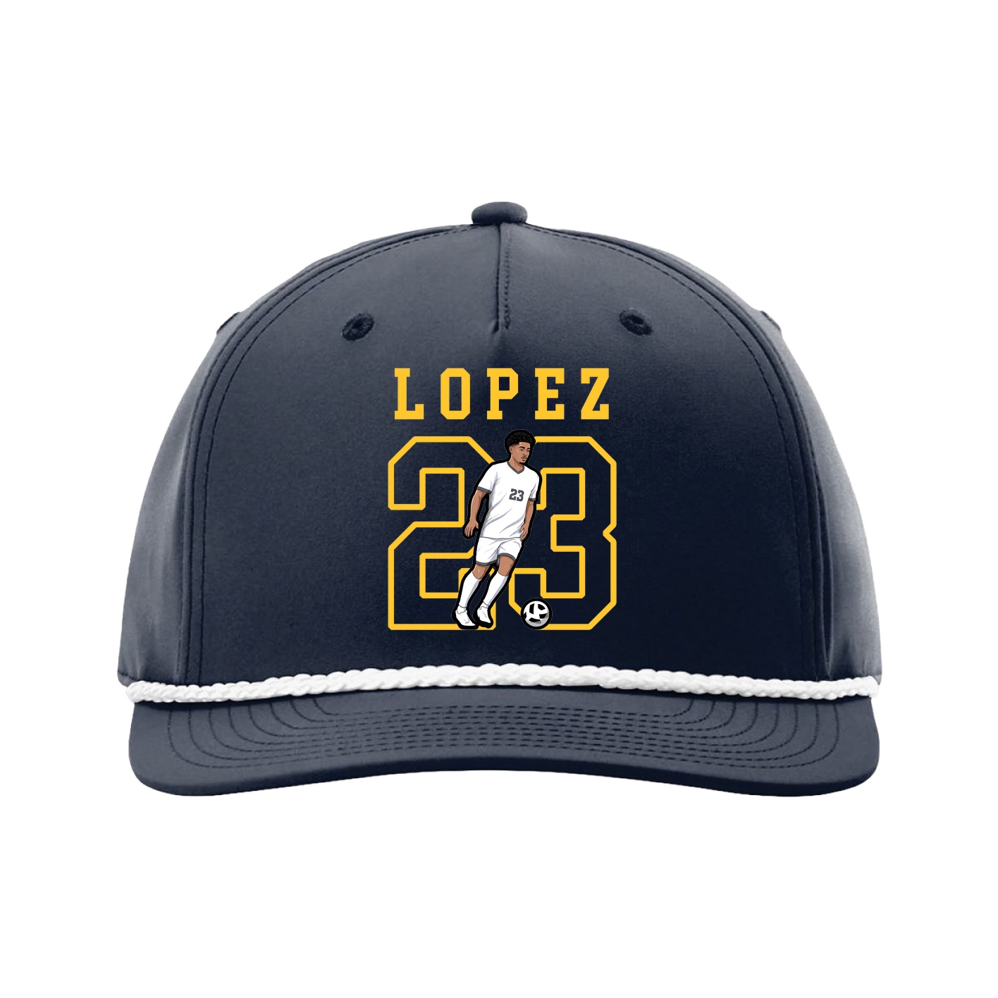 Five-Panel Classic Rope Cap — Shirsey in Navy