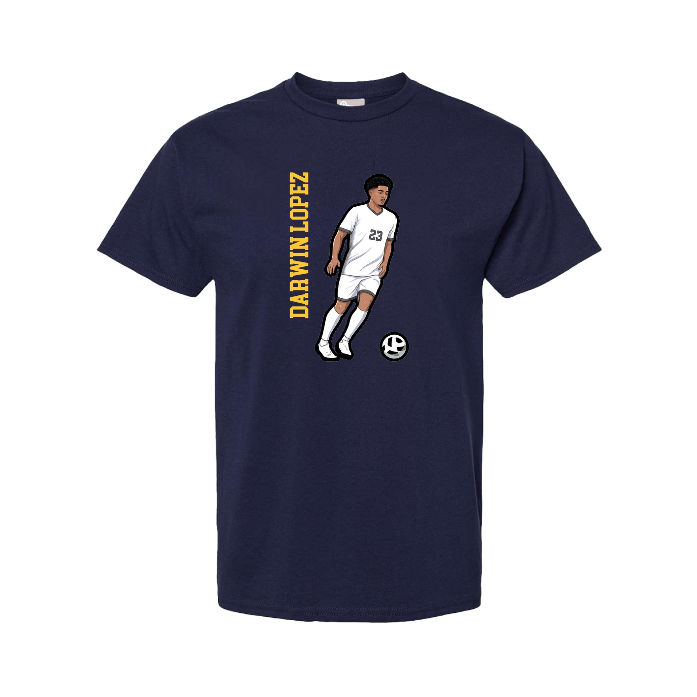 Youth Tee — Name Vertical in Navy