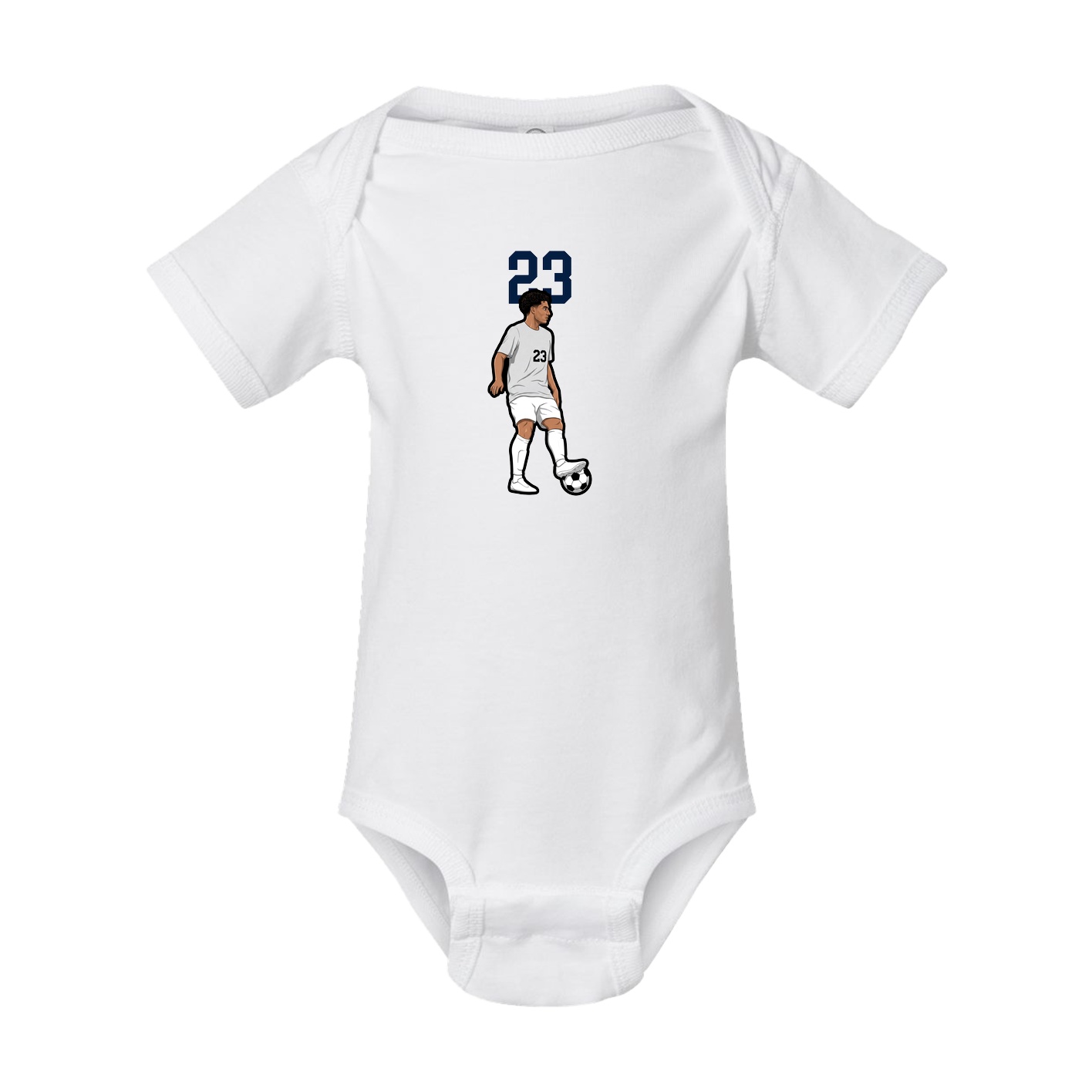 Baby Onesie — Number Top in White