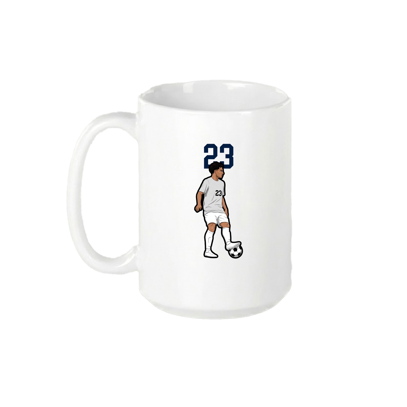 15oz Coffee Mug — Number Top in White