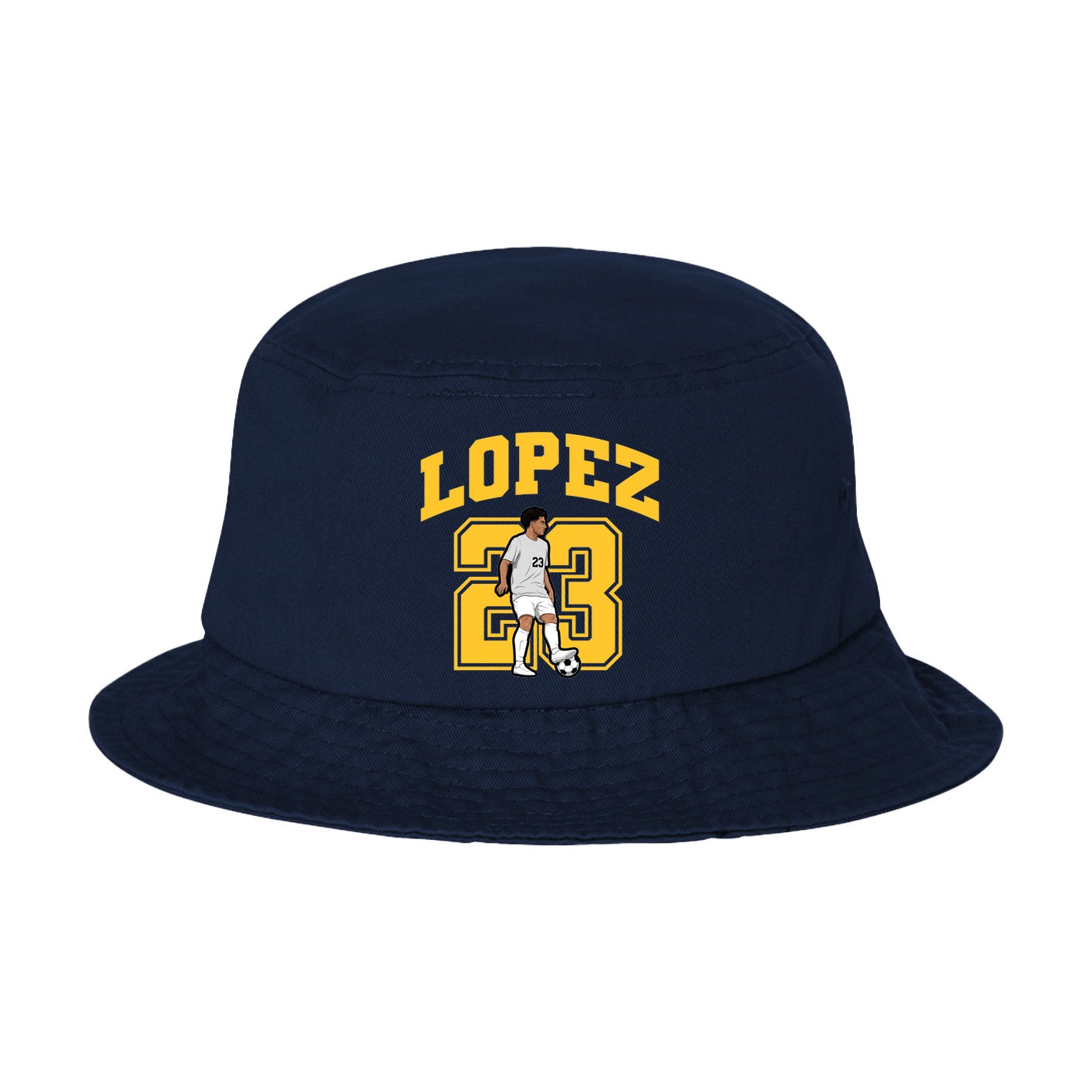 Bucket Cap — Number in Navy
