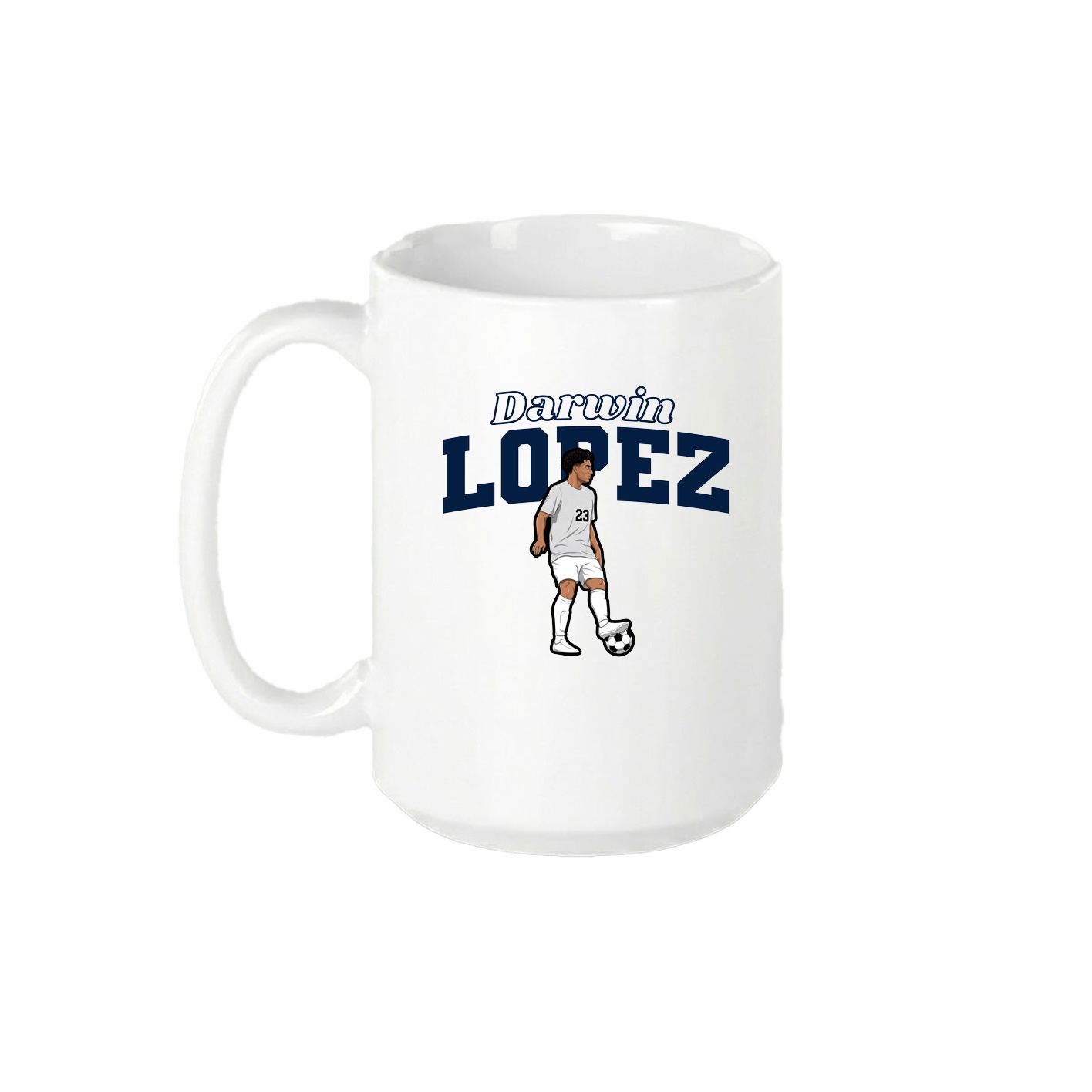 15oz Coffee Mug — Name Arch in White