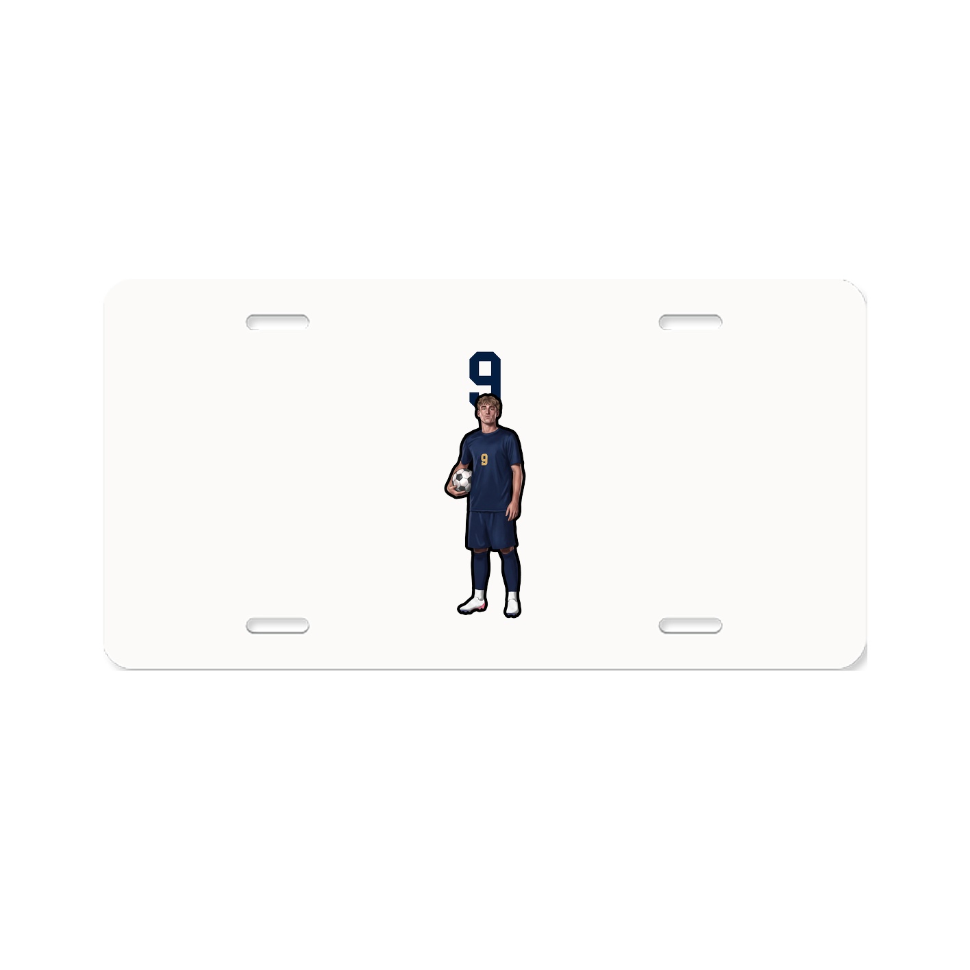 License Plate — Number Top in Classic