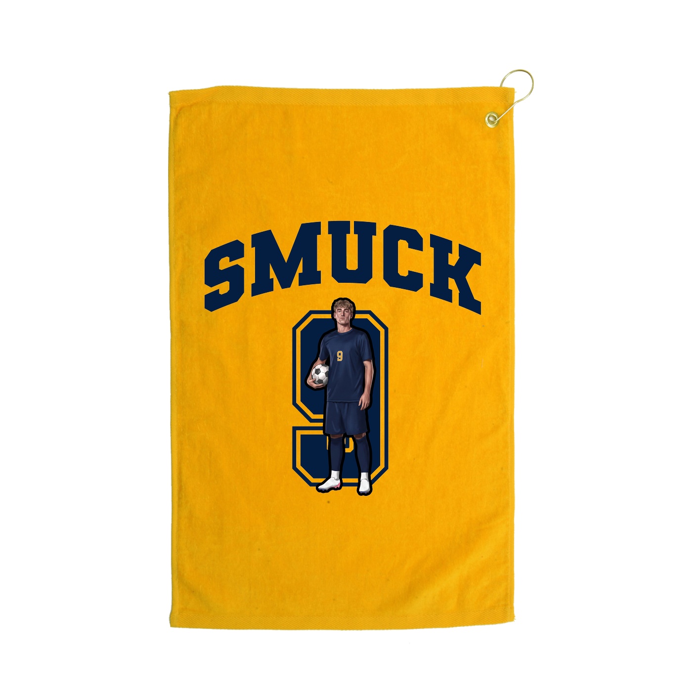 Golf Towel — Number in Gold
