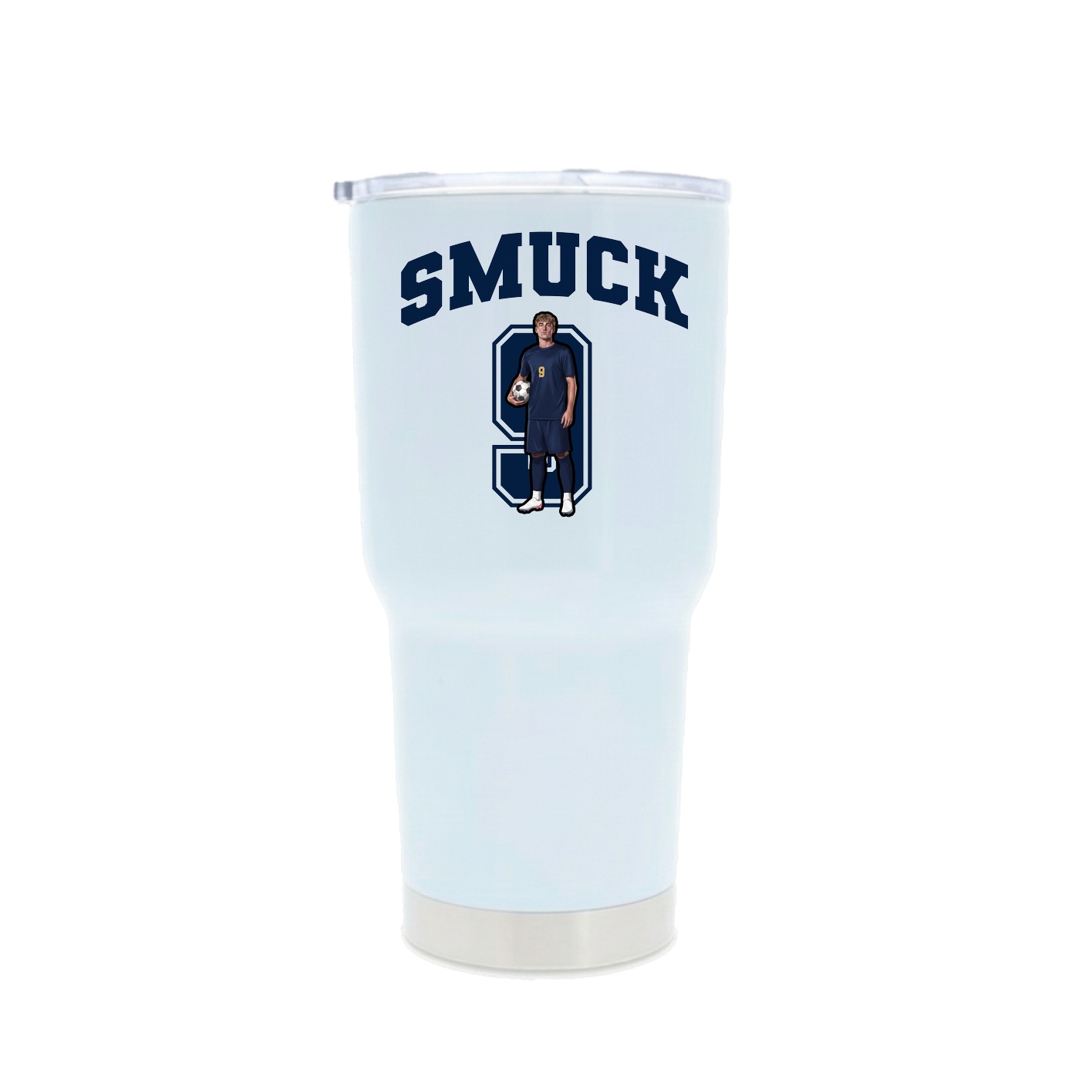 30oz Stainless Steel Tumbler — Number in White