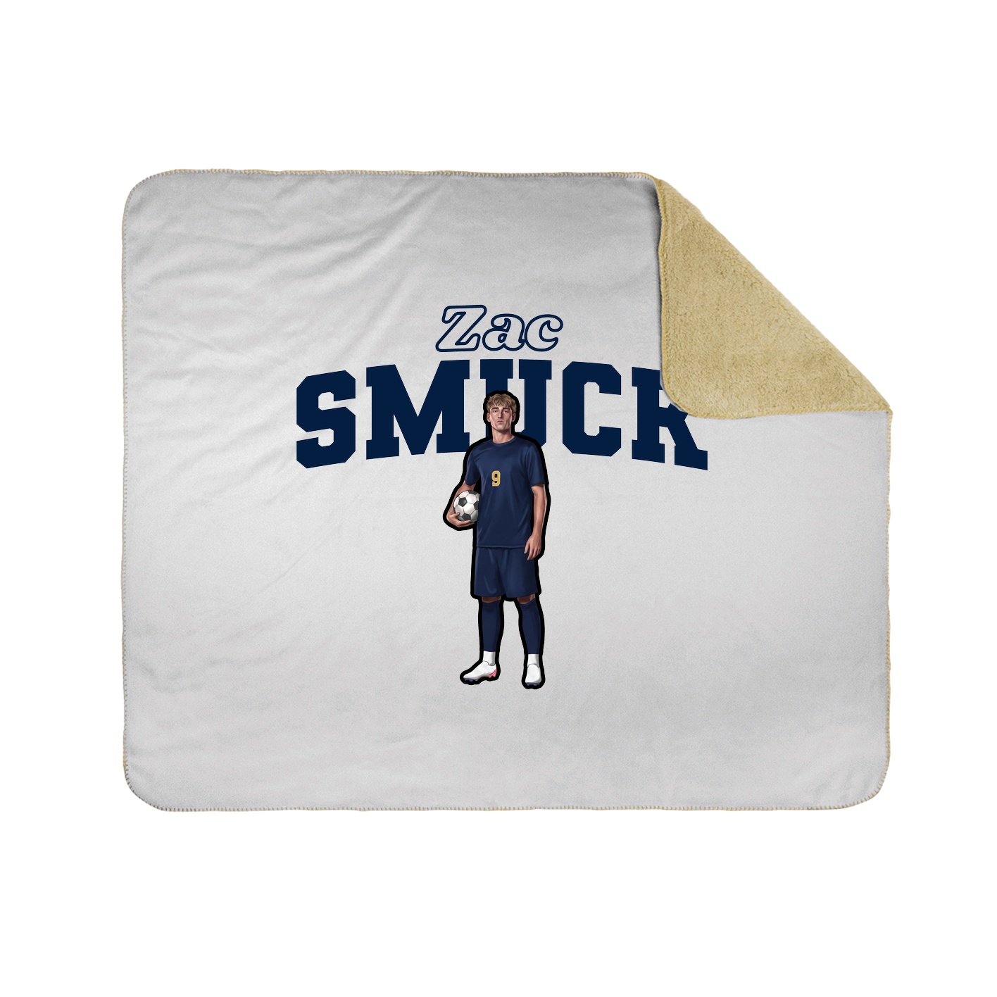 Throw Blanket — Name Arch in White