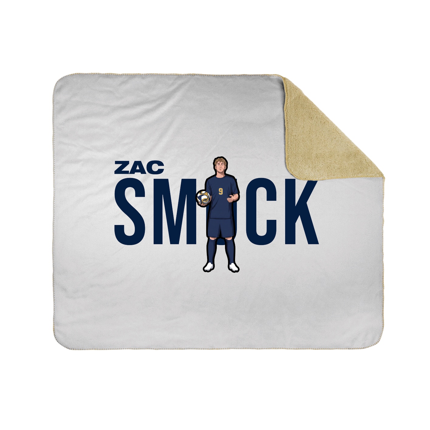 Throw Blanket — Player Name in White