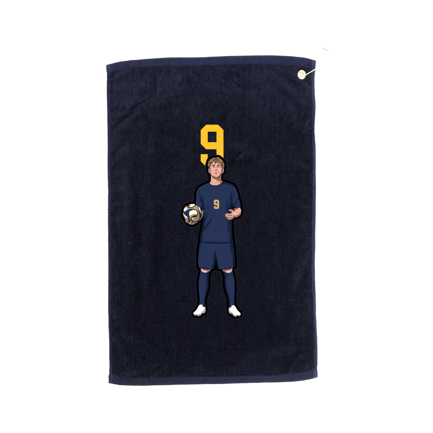 Golf Towel — Number Top in Navy