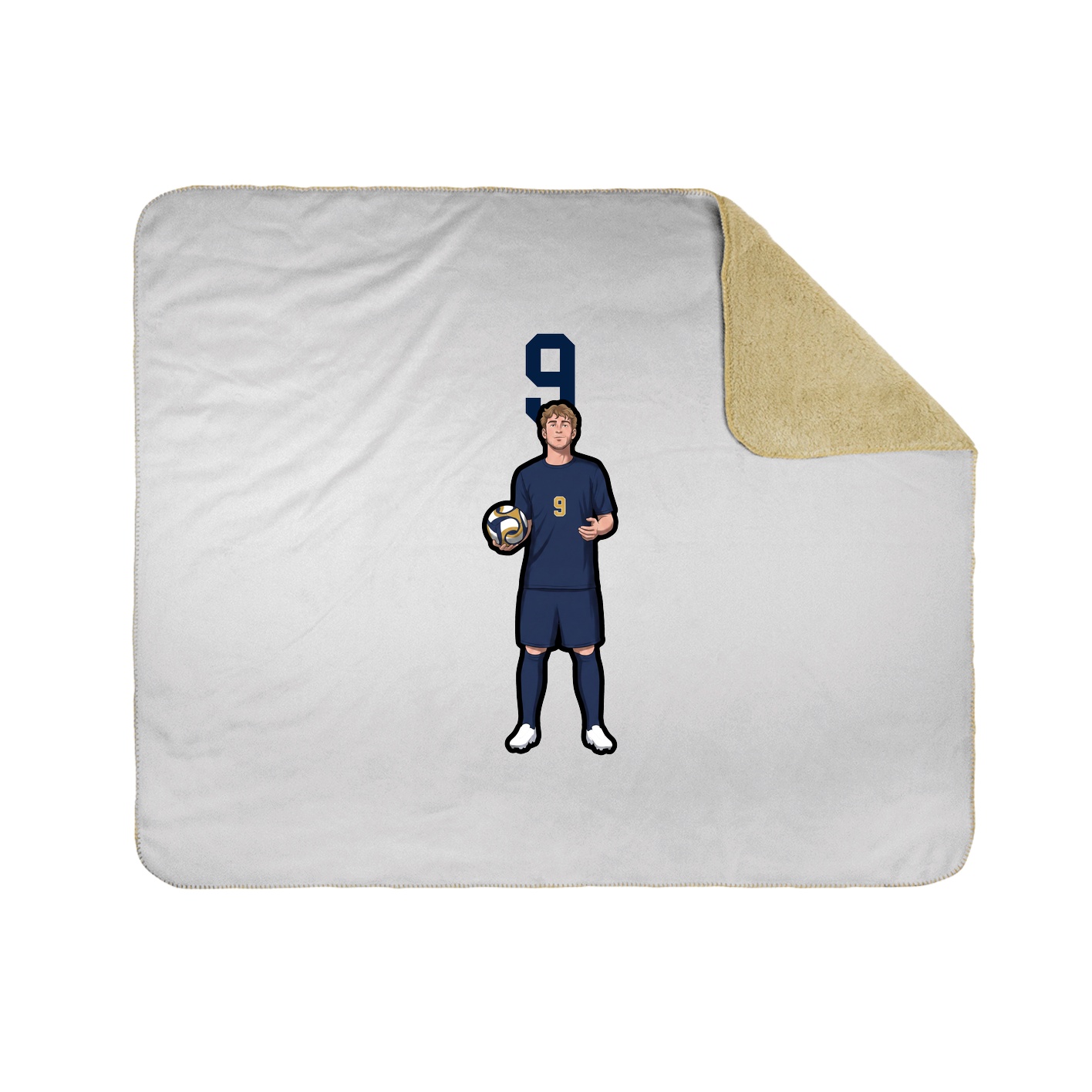 Throw Blanket — Number Top in White