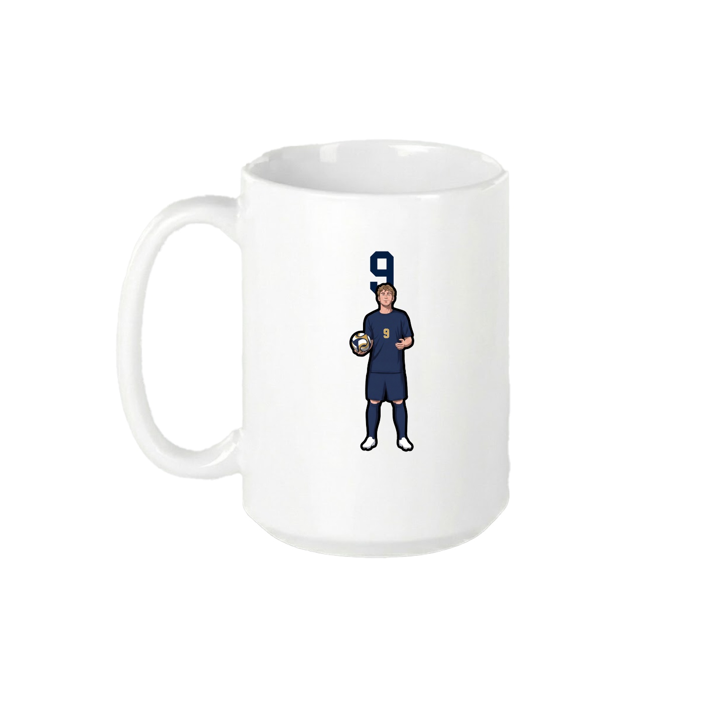 15oz Coffee Mug — Number Top in White