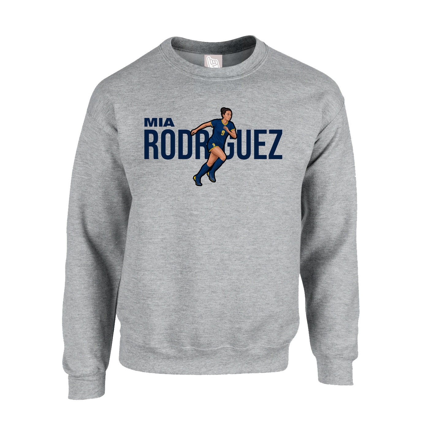 Fleece Crew — Player Name in Grey