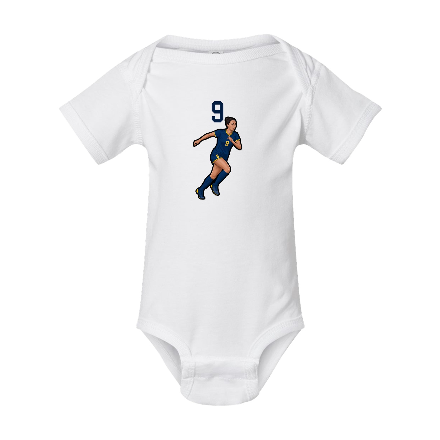 Baby Onesie — Number Top in White