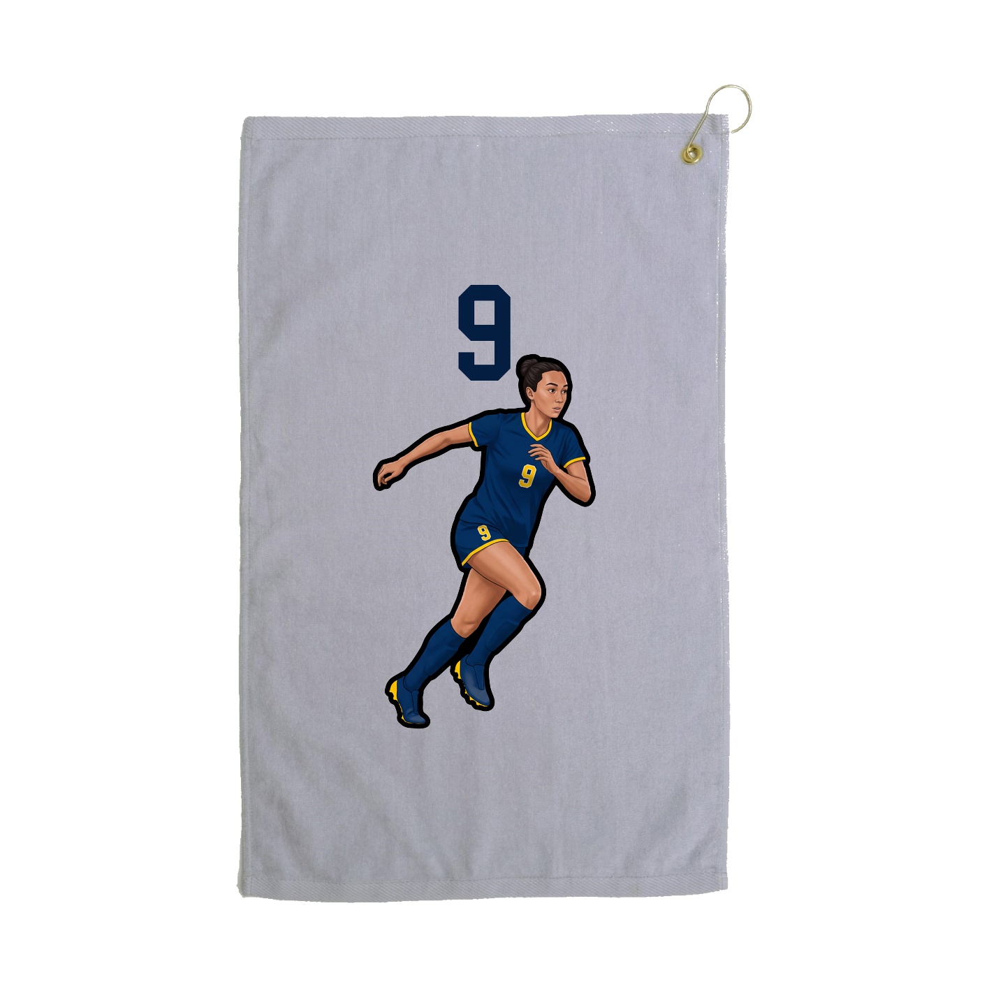 Golf Towel — Number Top in Grey
