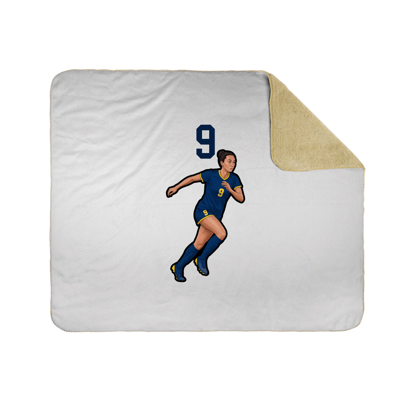 Throw Blanket — Number Top in White