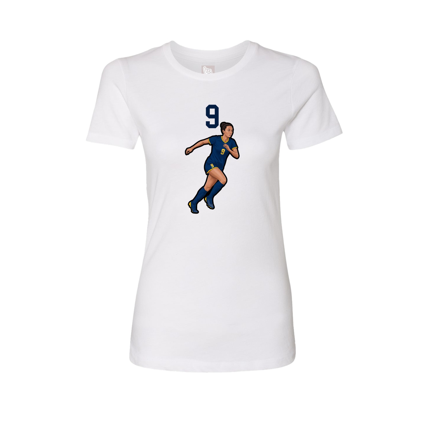 Fitted Women's Tee — Number Top in White