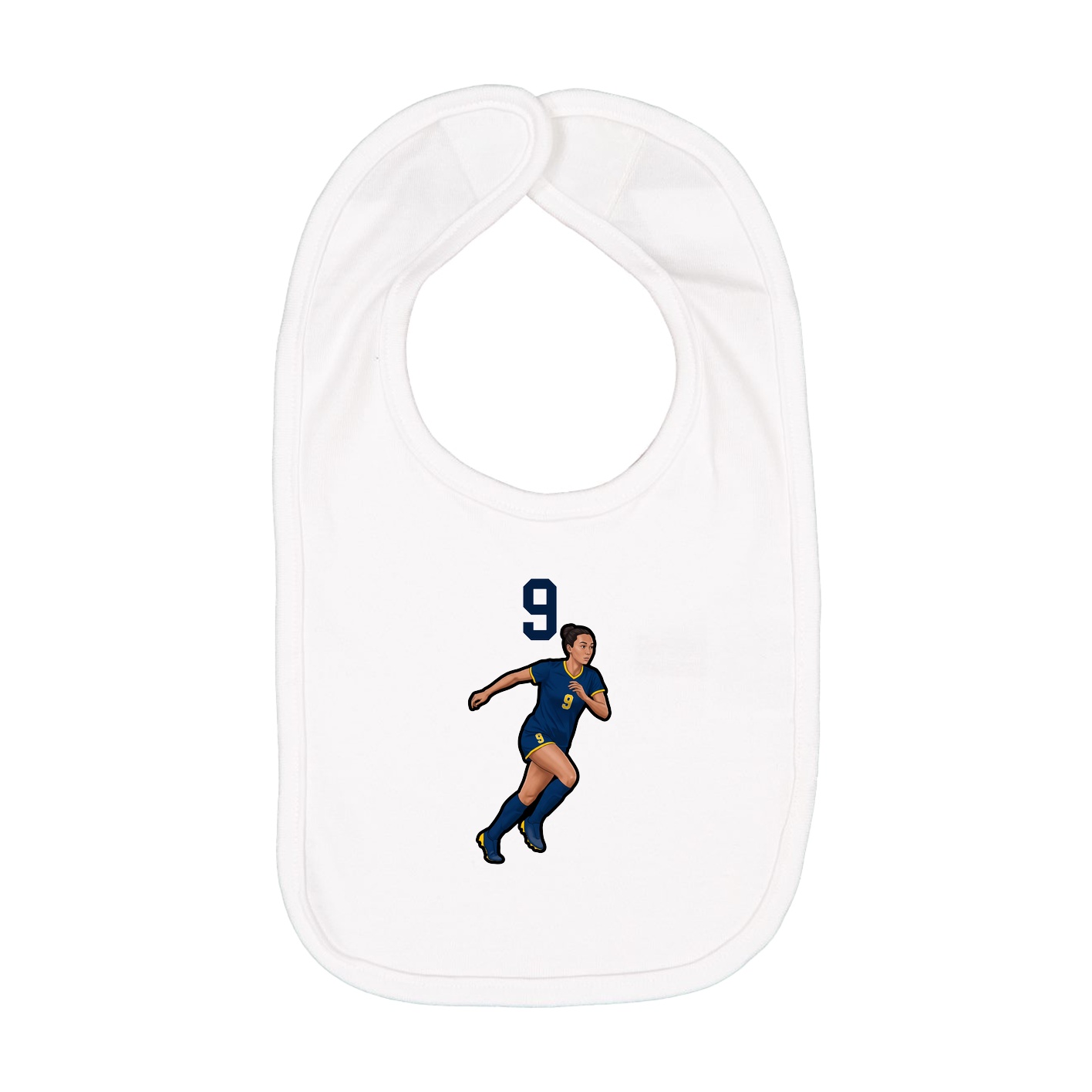Infant Bib — Number Top in White