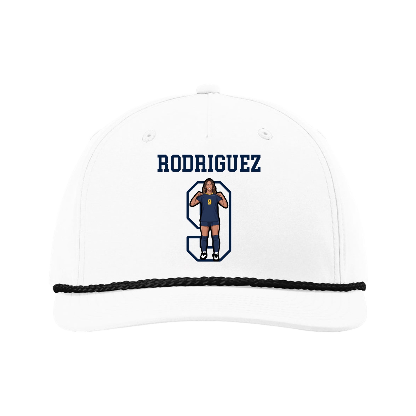 Five-Panel Classic Rope Cap — Shirsey in White