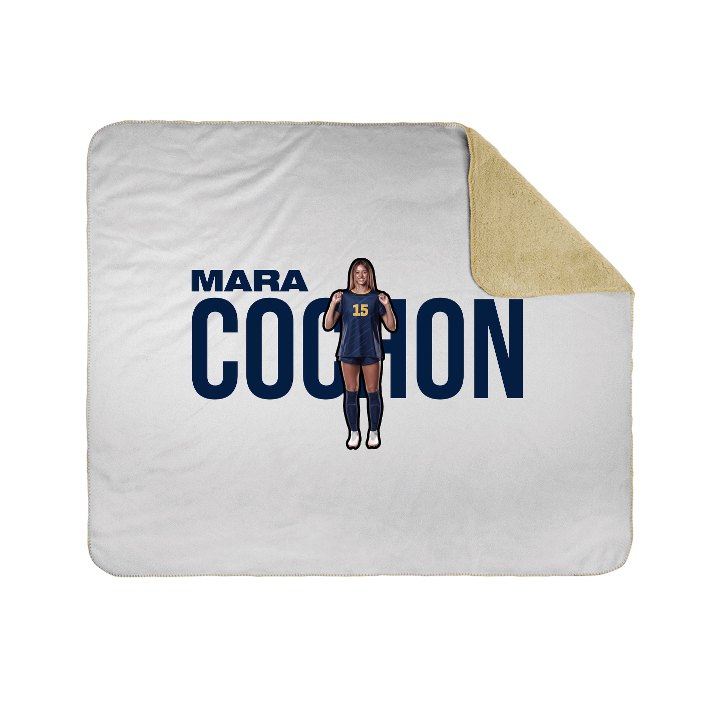 Throw Blanket — Player Name in White
