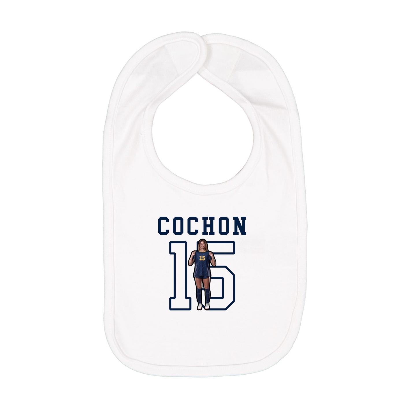 Infant Bib — Shirsey in White