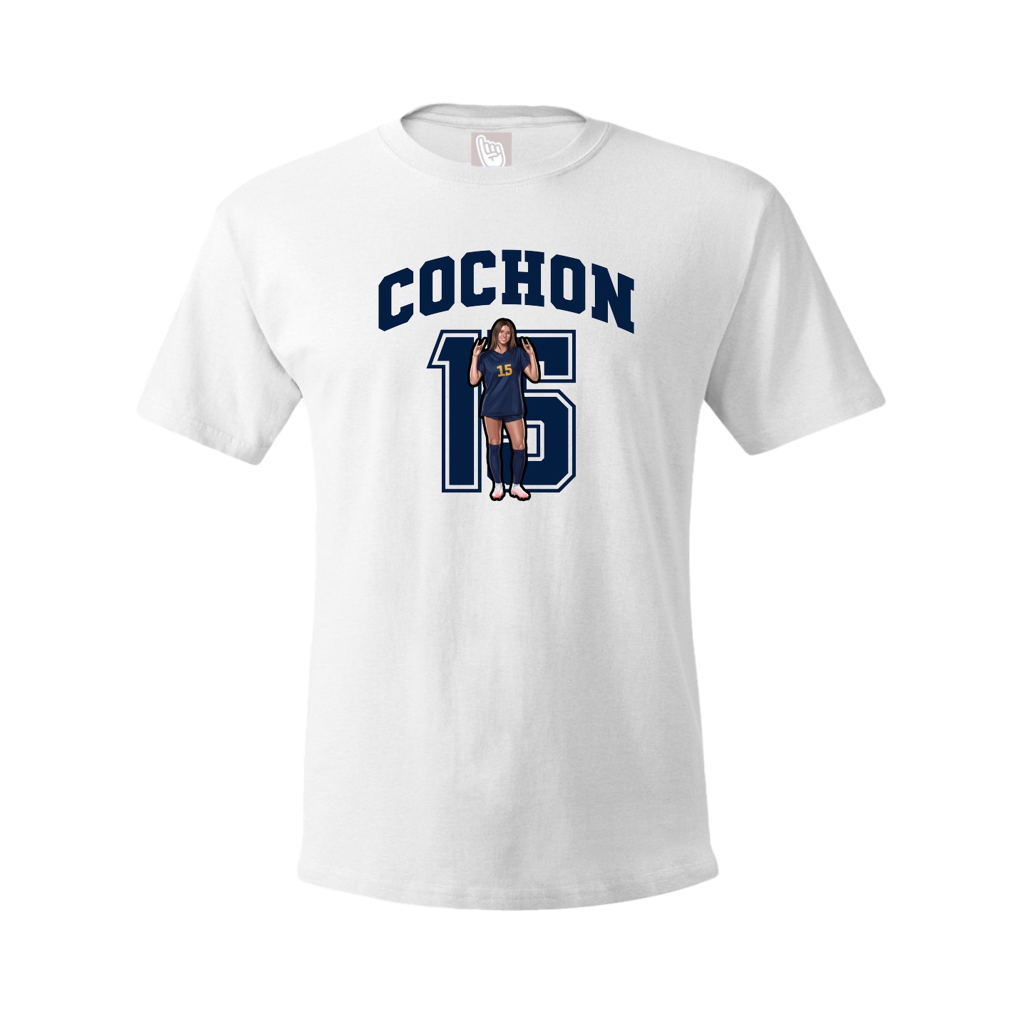 Youth Tee — Number in White