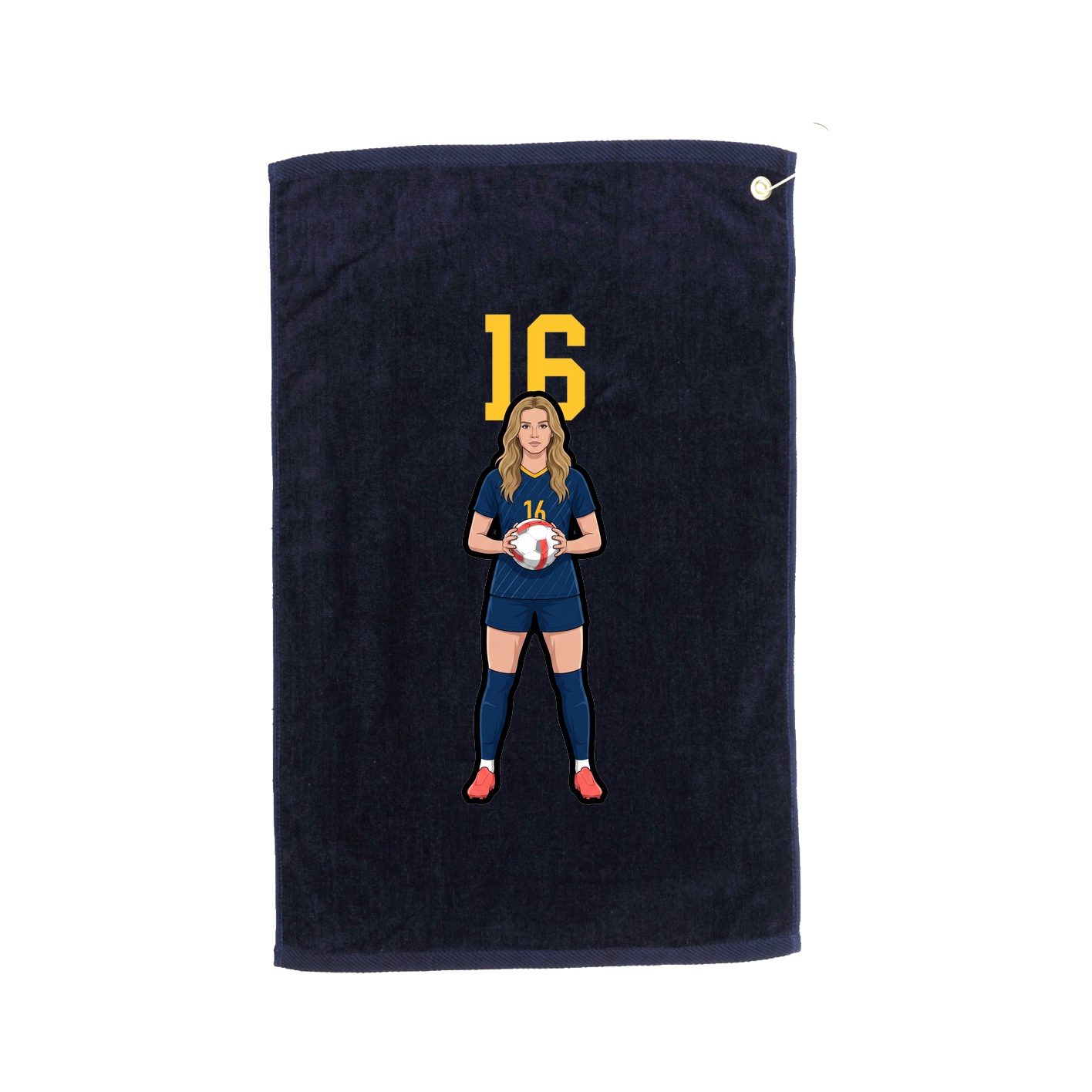 Golf Towel — Number Top in Navy