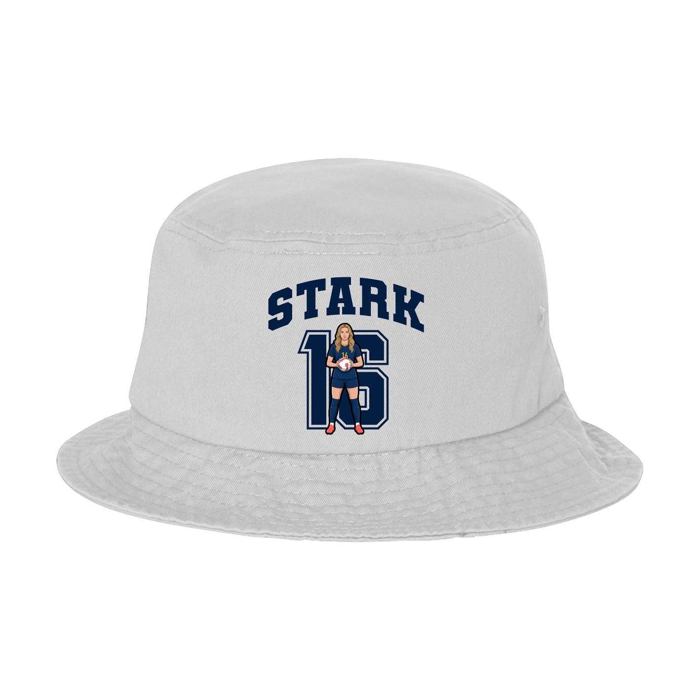 Bucket Cap — Number in White