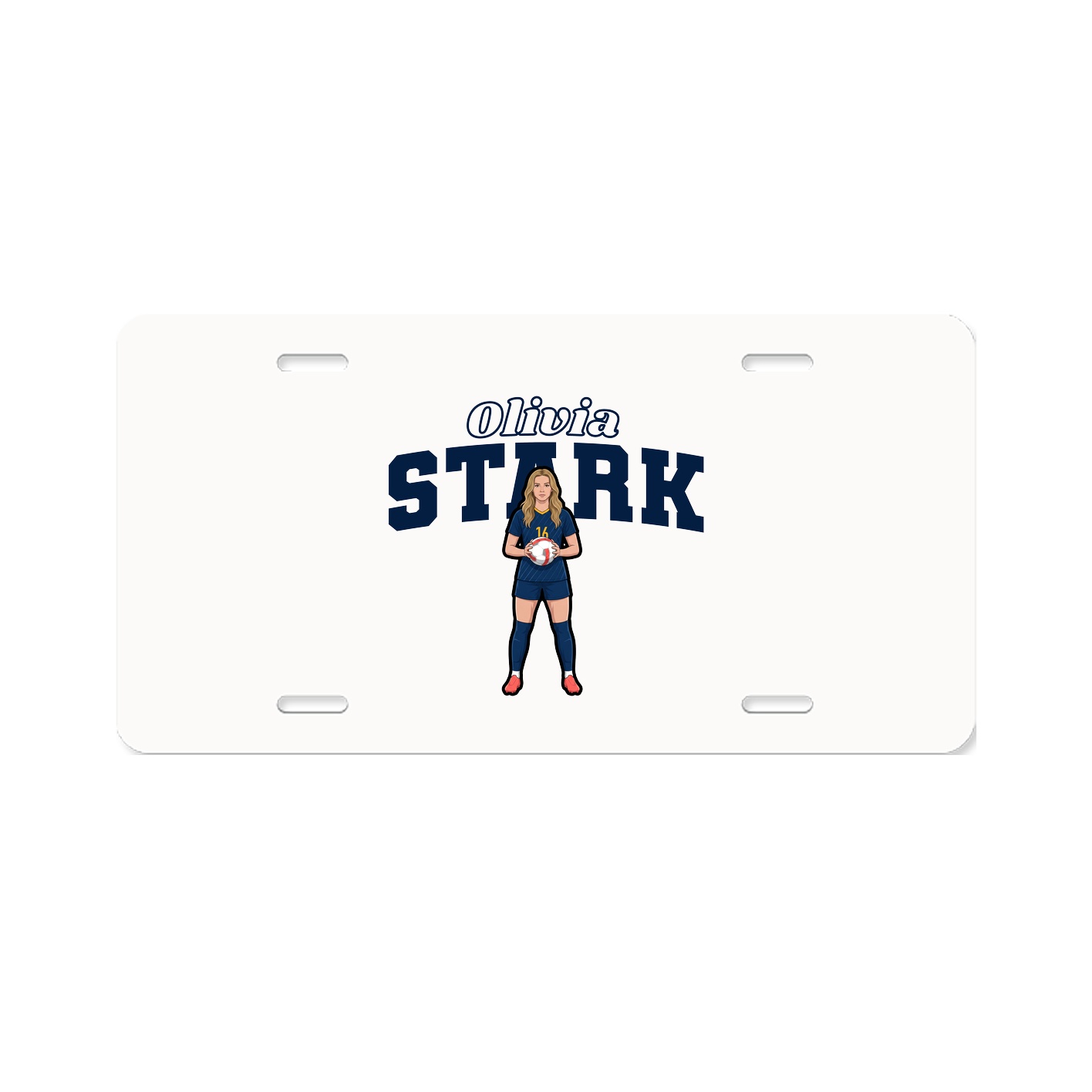 License Plate — Name Arch in Classic