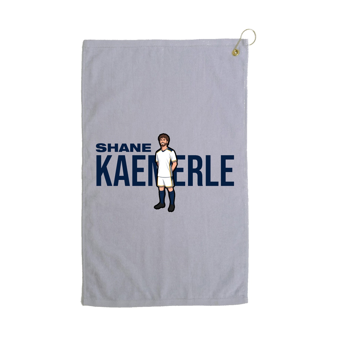 Golf Towel — Player Name in Grey
